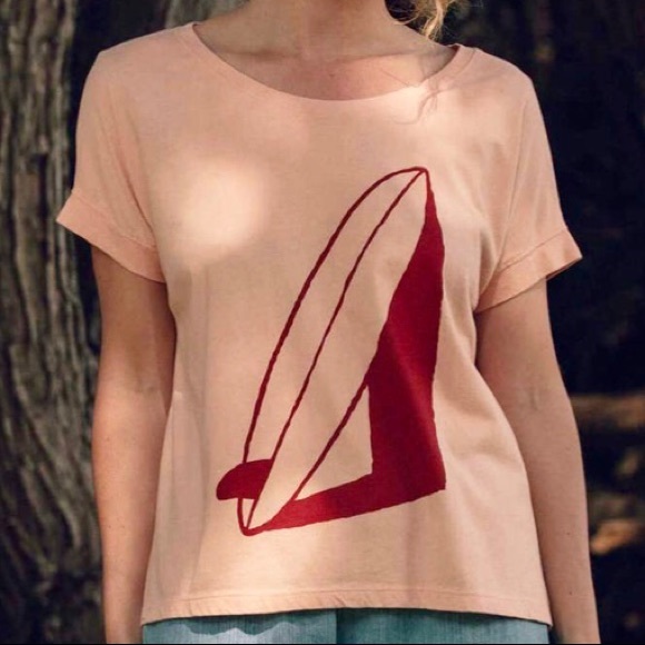 Mollusk Tops - ‼️SOLD‼️Mollusk Surf T-Shirt Board Shadow M Blush Brand New